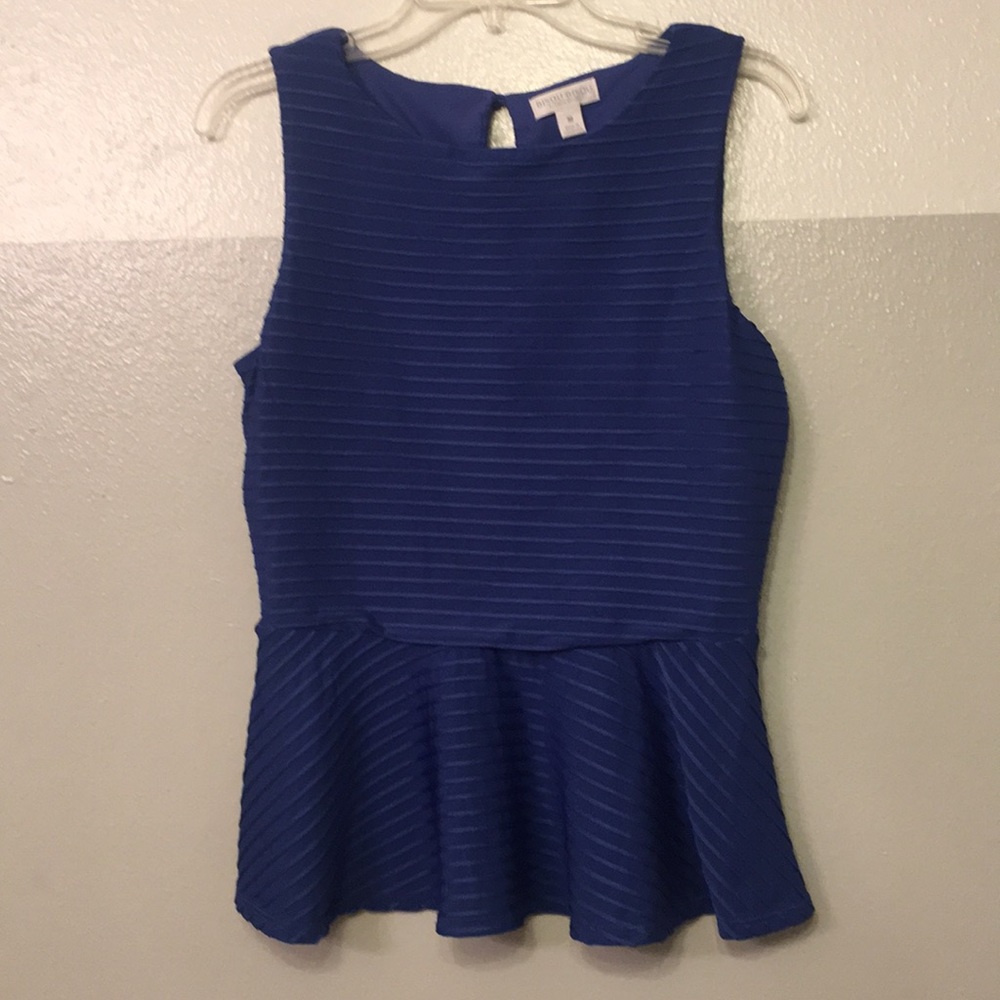 MUST GO Blue peplum top